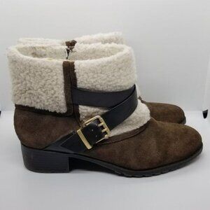 Charles by Charles David brown and cream Jen ankle boots US 9